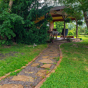 Brick BBQ for outside cooking